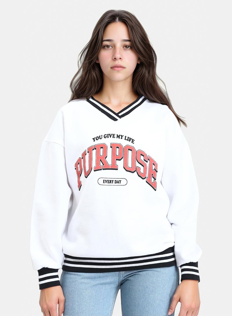 Ravin Women Graphic Crew Neck Sweatshirt - Image 1